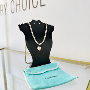 Collana Bead  cuore mini smaltato Tiffany