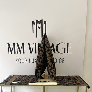 Sciarpa FF nero/tabacco Fendi