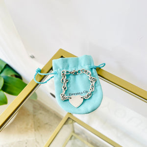 Bracciale a maglie cuore centrale M Tiffany