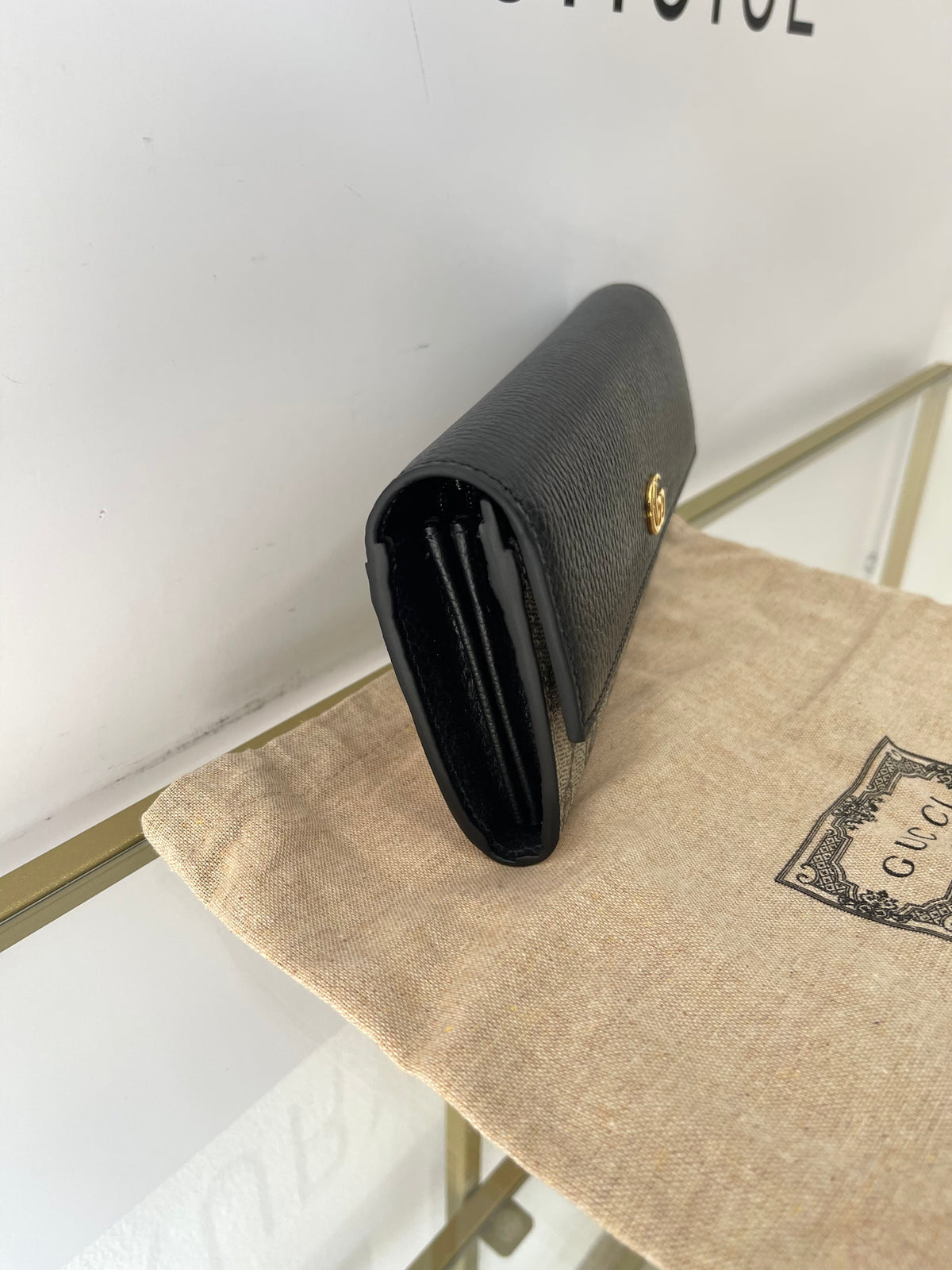 Portafoglio Continental GG Marmont Bicolore Gucci