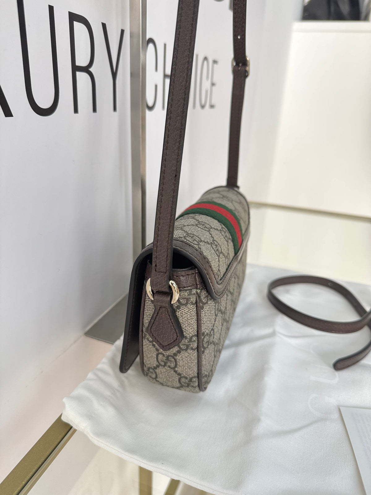 Borsa Ophidia GG Supreme hw oro Gucci