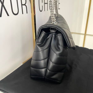 Borsa LouLou Small black hw argento YSL