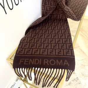 Sciarpa con motivo FF jacquard Fendi