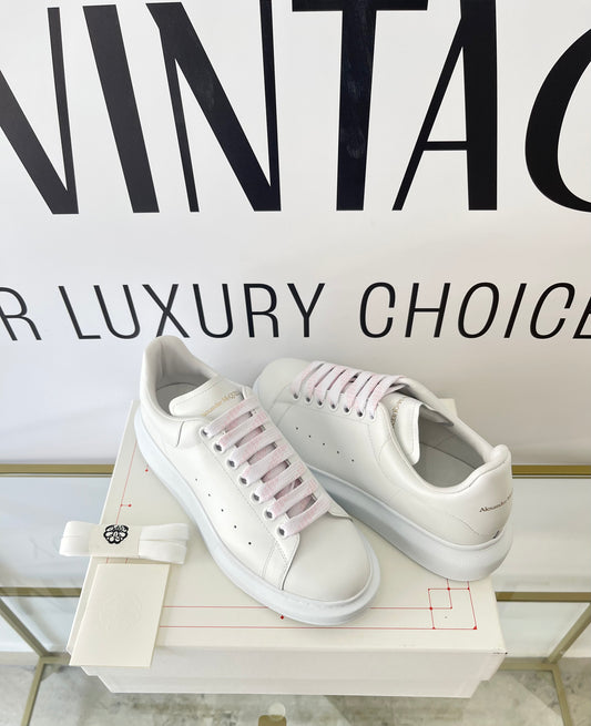 Sneaker Alexander McQueen white lacci bianco/rosa