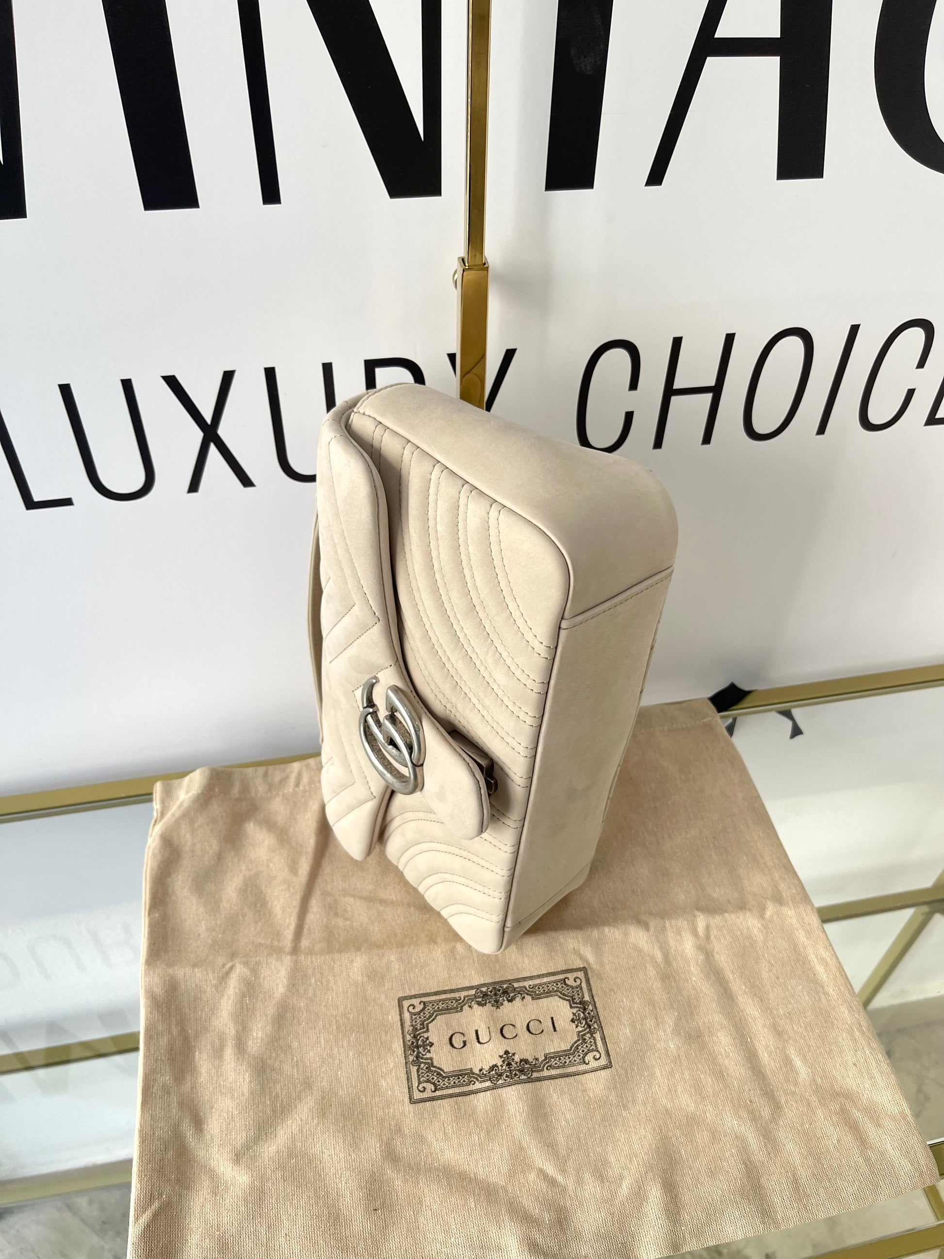 Borsa Marmont 26 GG in Nabuk Gucci