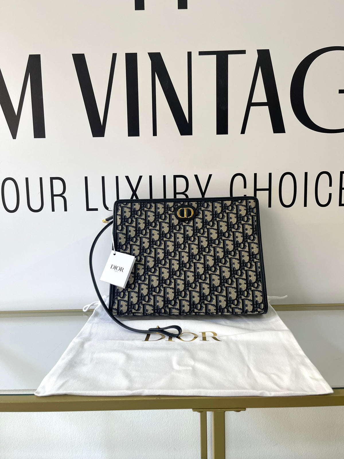 Pochette Dea 30 Montaigne Jacquard Dior Oblique Christian Dior