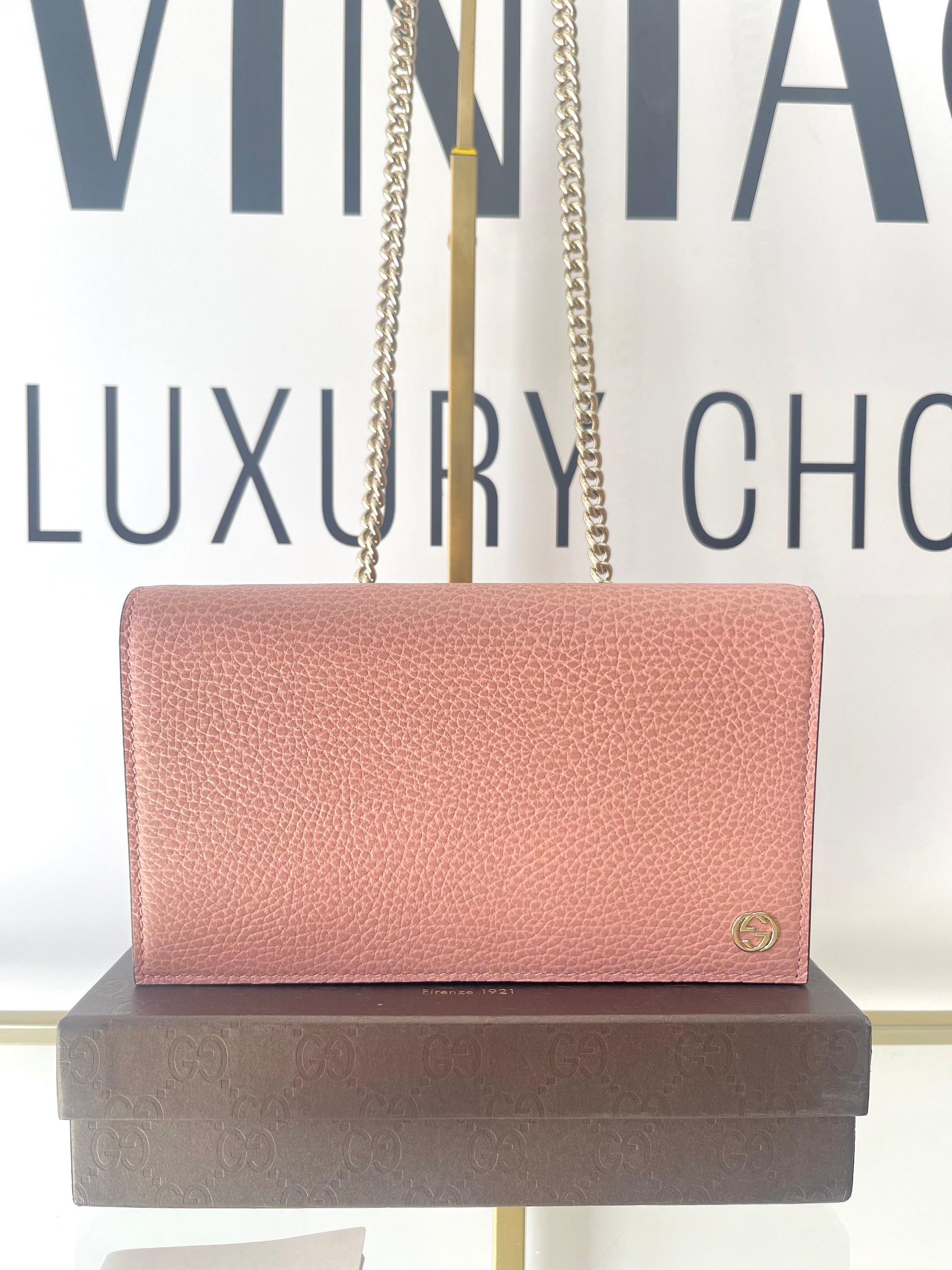 Wallet On Chain Marmont GG Interlocking Gucci