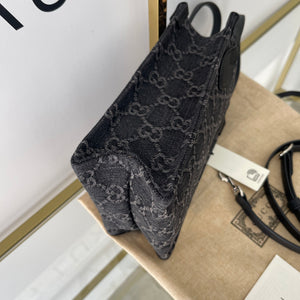 Borsa Mini Tote Ophidia GG in denim Gucci
