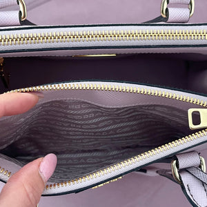 Borsa Galleria in saffiano Alabastro sfumato Prada