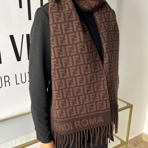 Sciarpa con motivo FF Jacquard Fendi