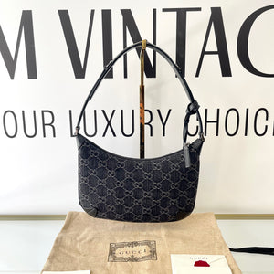 Borsa Horsebit Slim in Denim Gucci