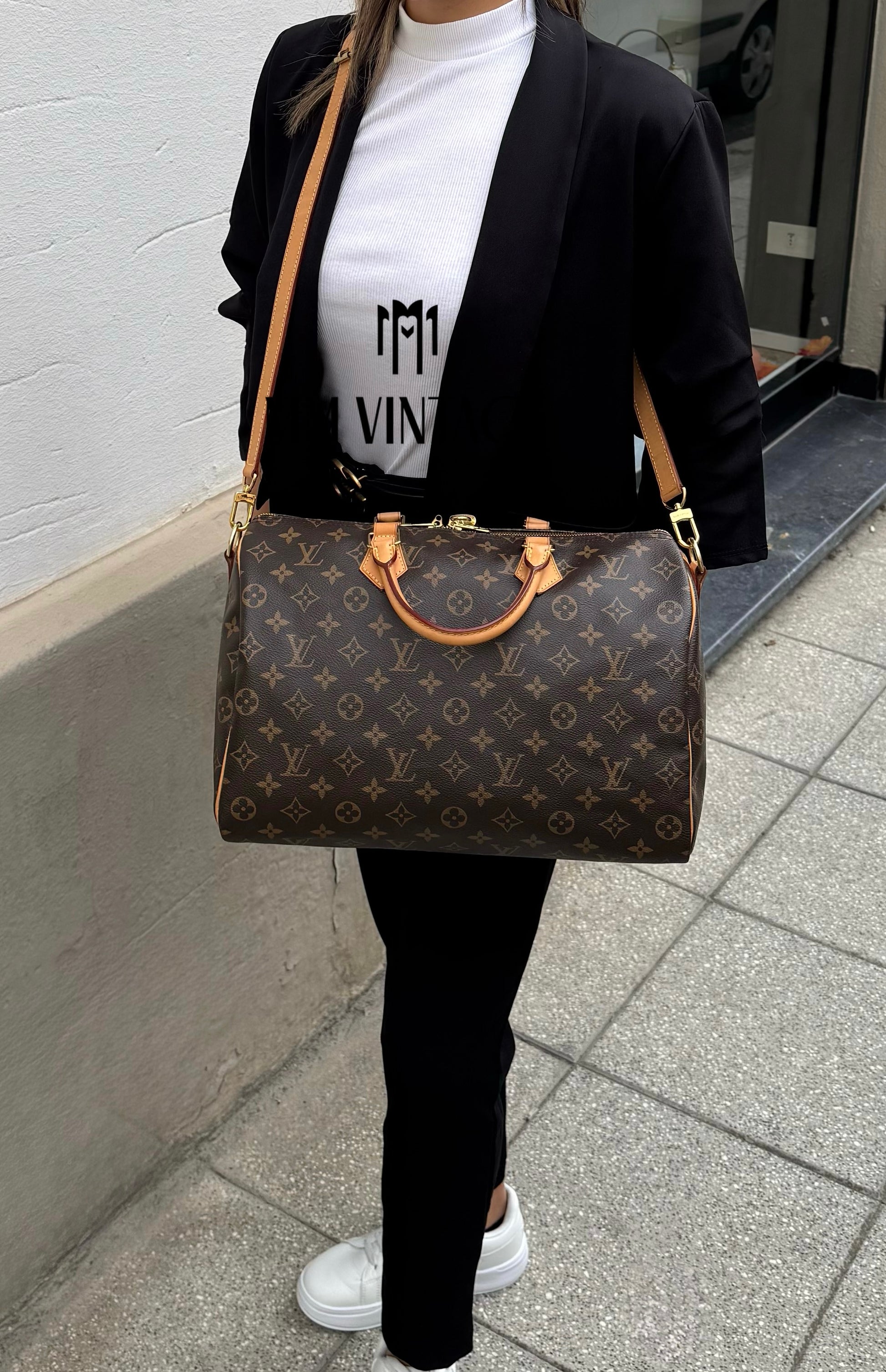 Borsa Speedy 35 Bandoulière Monogram Louis Vuitton
