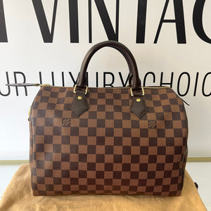 Borsa Speedy 30 Damier Ebène Louis Vuitton