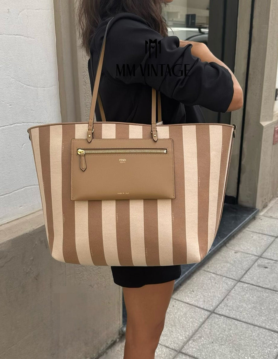 Borsa Shopping Roll Large Reversibile Fendi