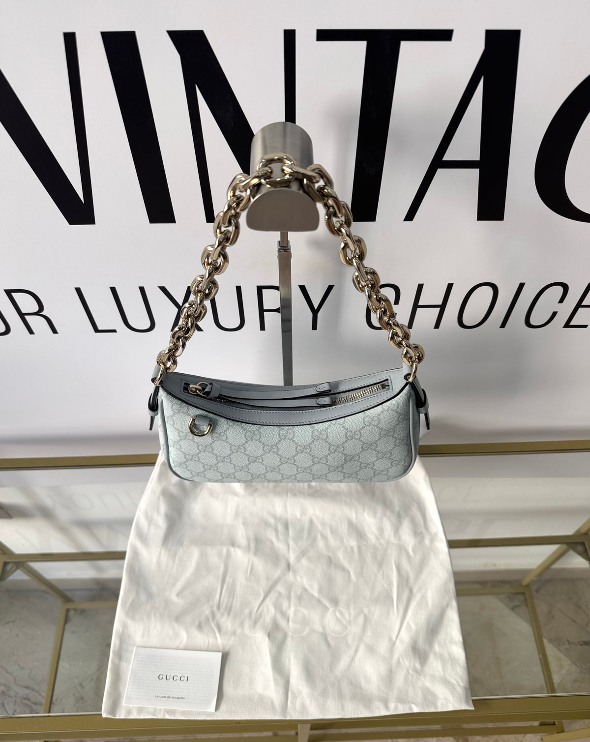Borsa GG Emblem hw oro Gucci