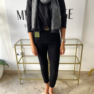 Sciarpa GG jacquard grigio antracite Gucci