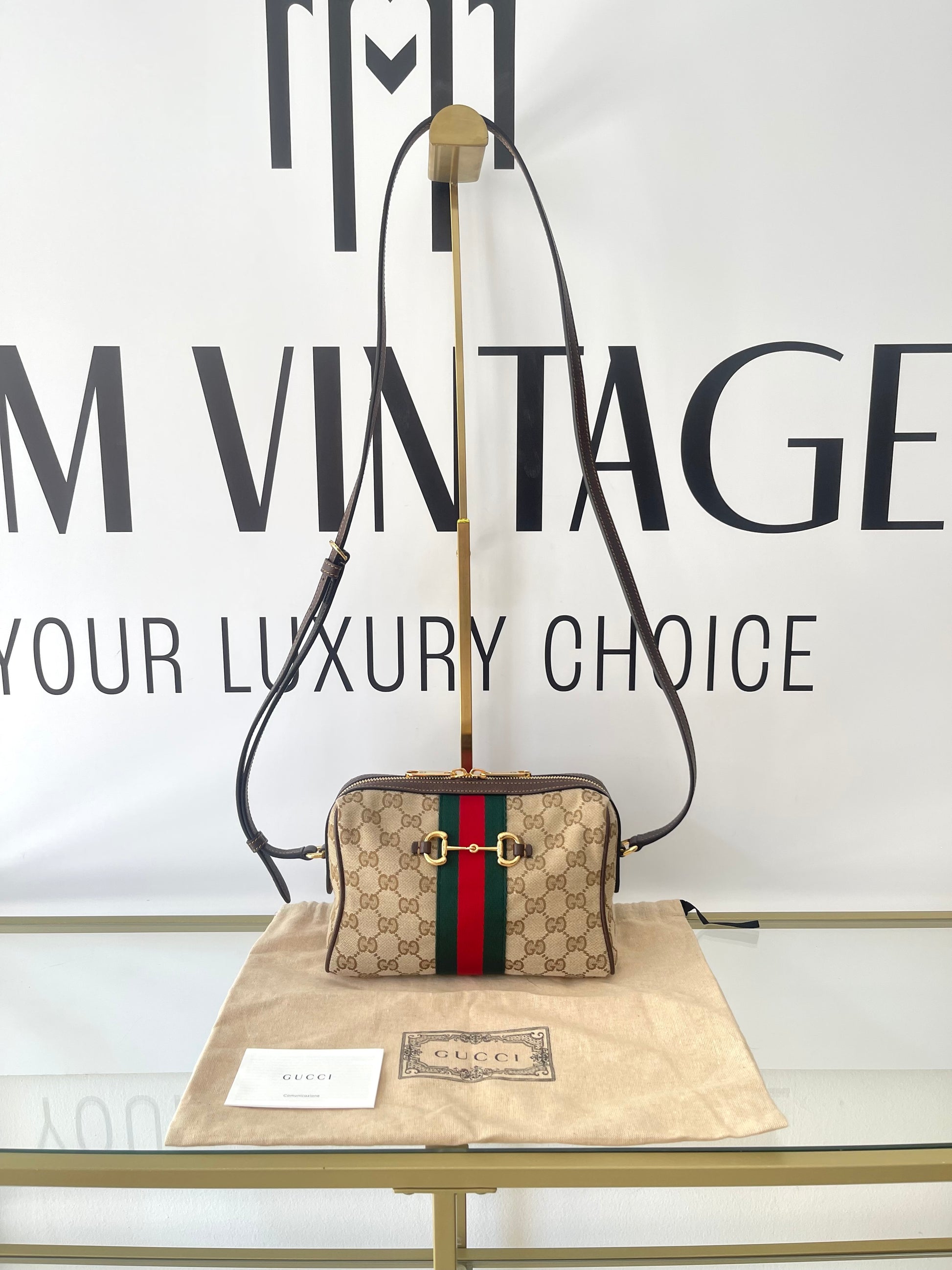 Borsa Camera Bag Horsebit Web Gucci