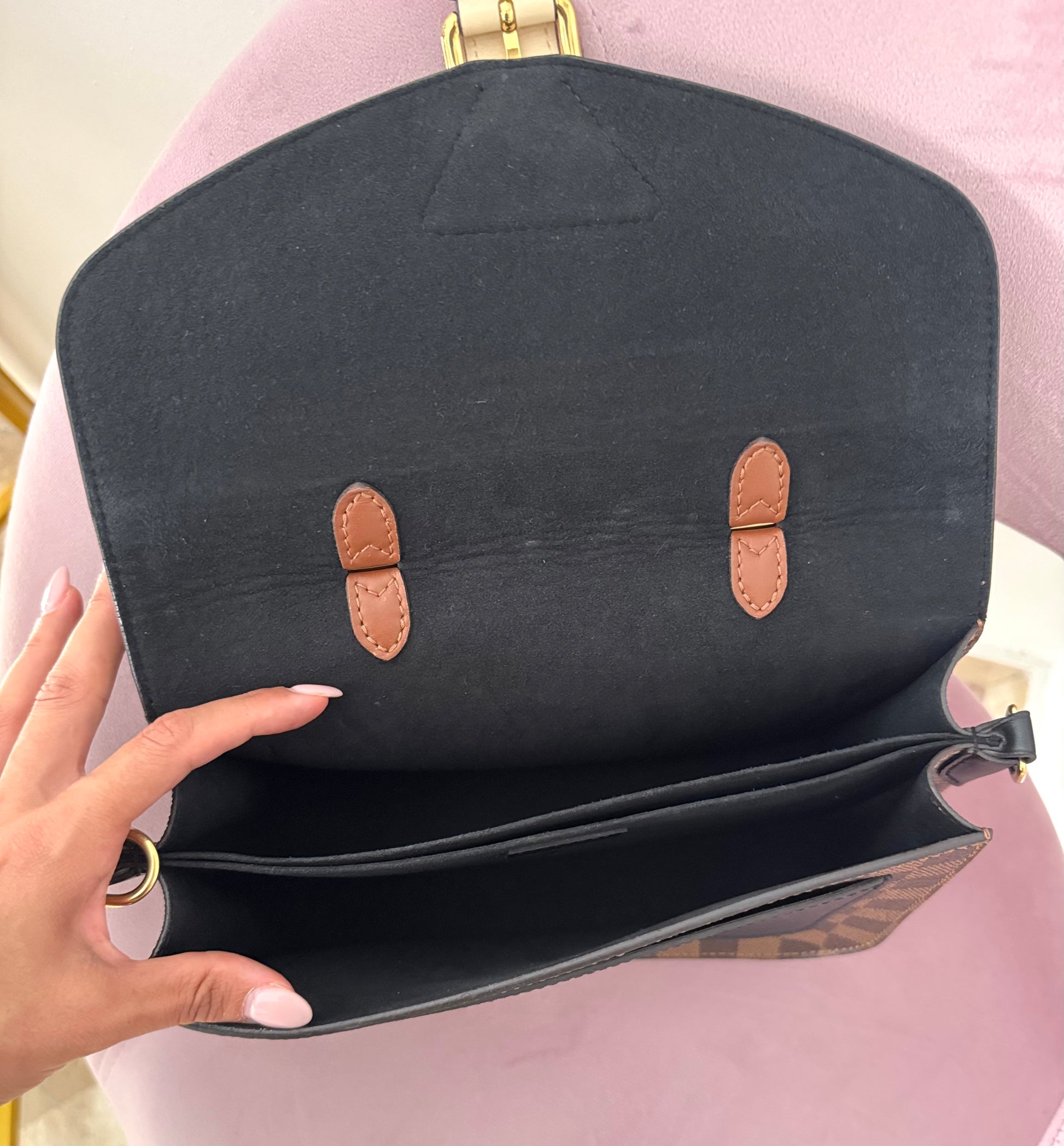 Borsa Beaumarchais Damier Ebène Louis Vuitton