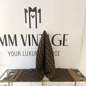 Sciarpa nero/tabacco Fendi