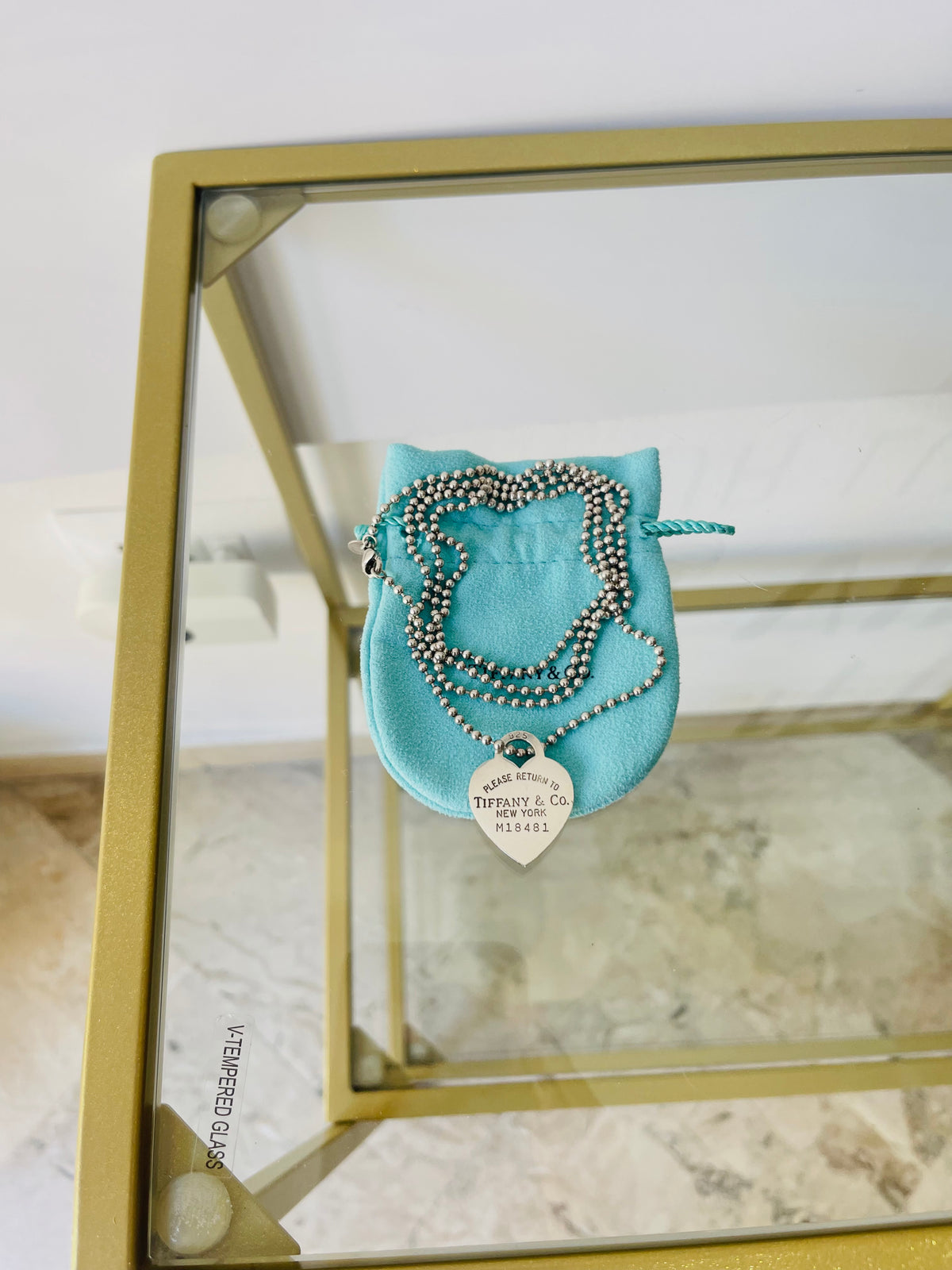 Collana a pallini cuore L Tiffany