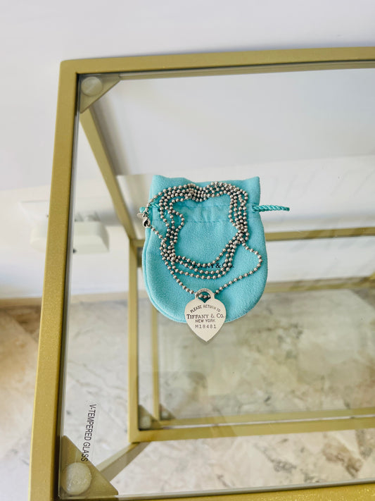 Collana a pallini cuore L Tiffany