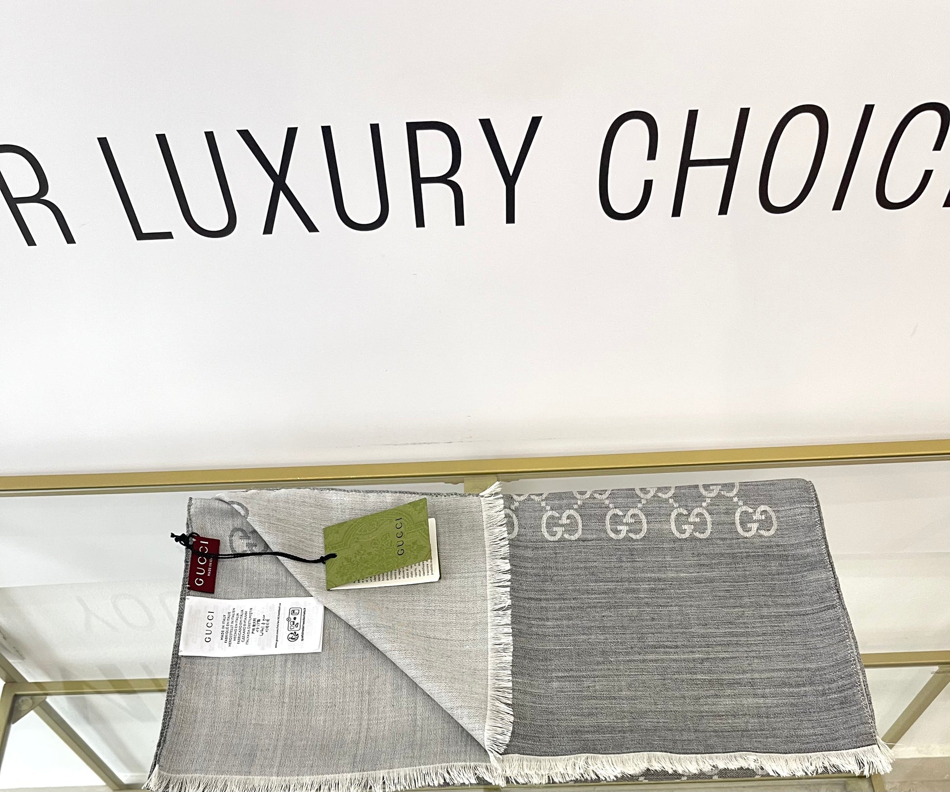 Stola GG in Lana e Seta reversibile Gucci