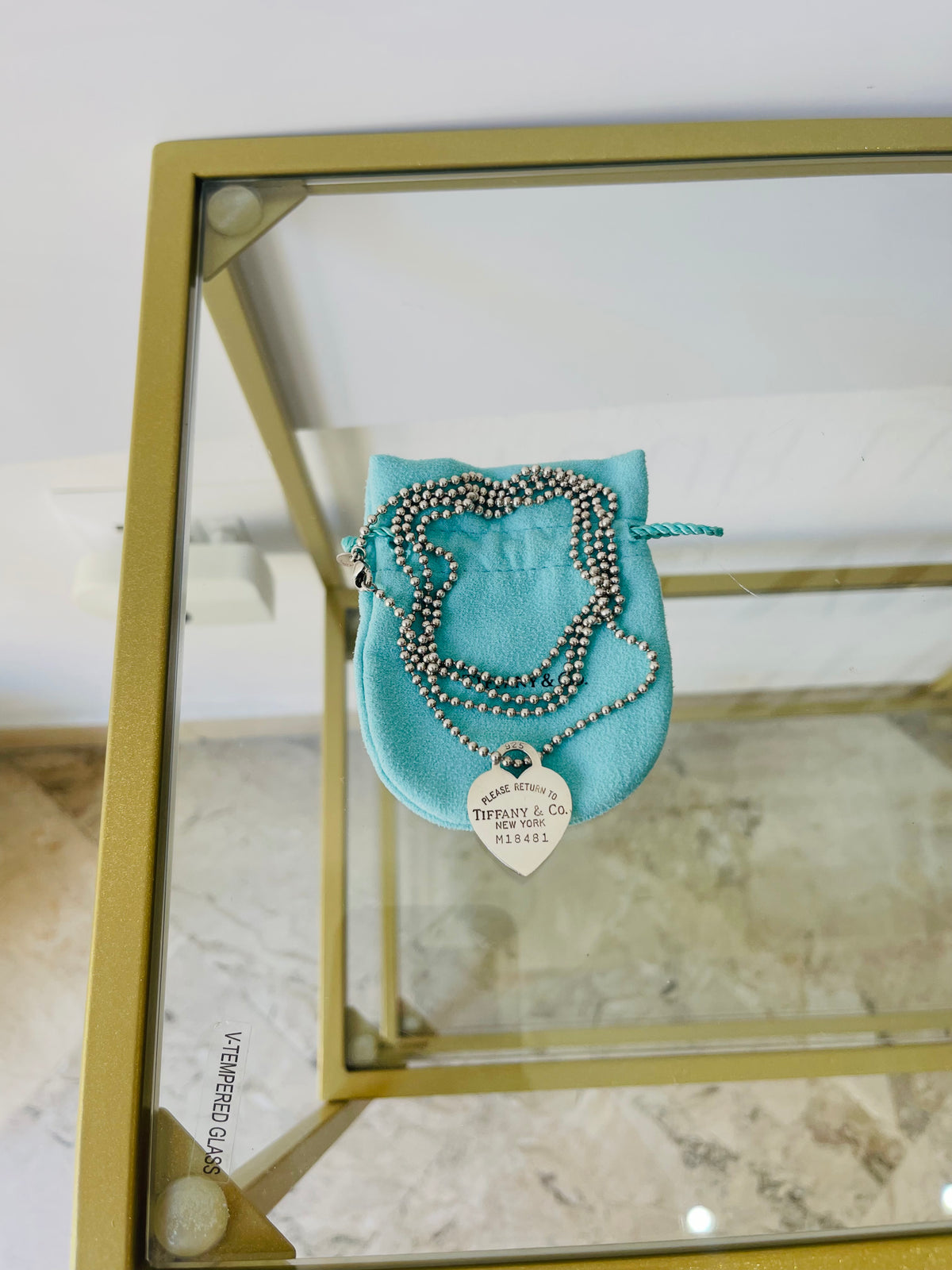 Collana a pallini cuore L Tiffany
