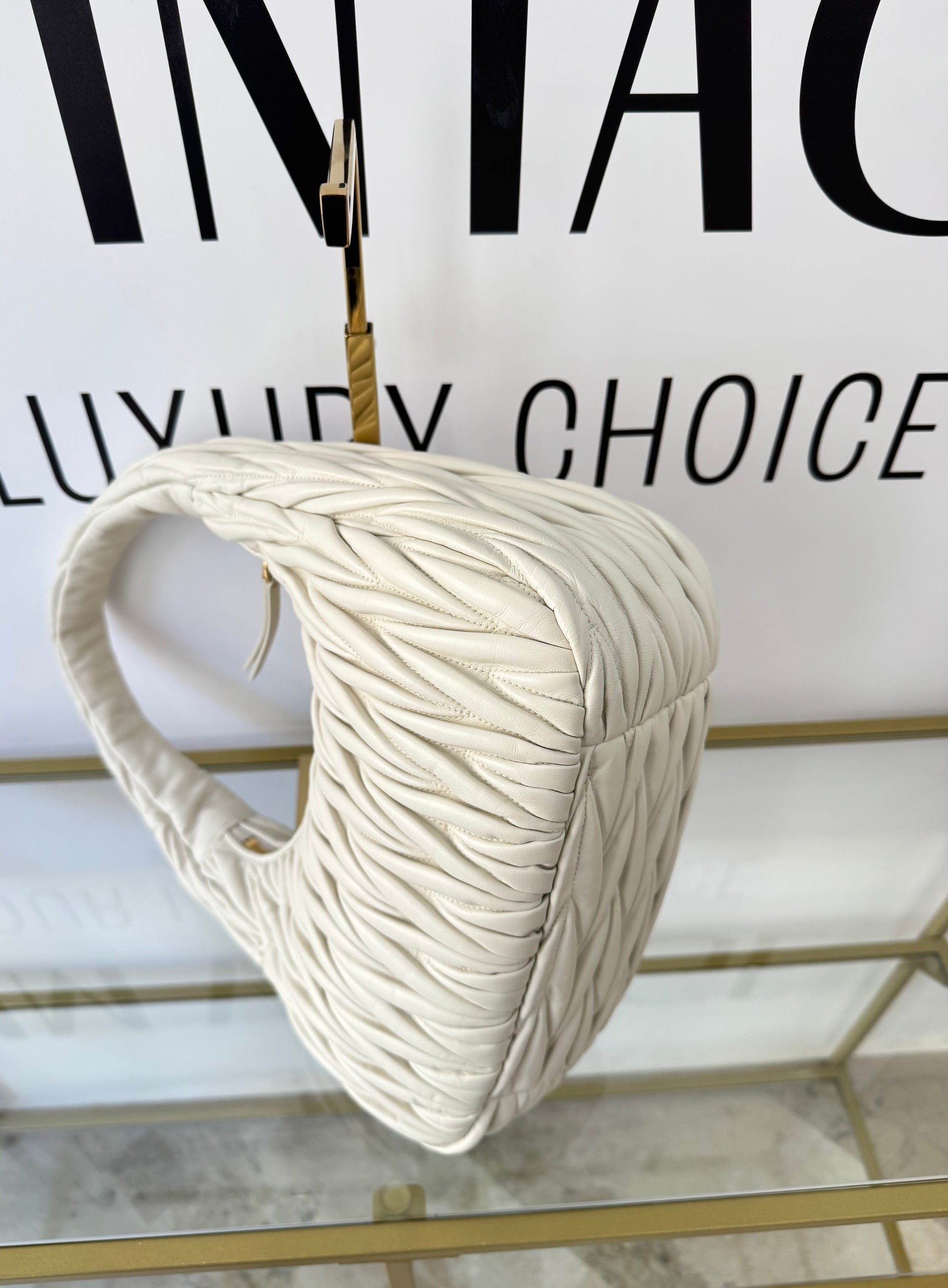 Borsa Hobo Wander Matelassé Miu Miu