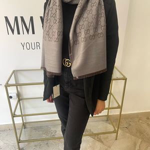 Stola GG in Lana e Seta reversibile Gucci