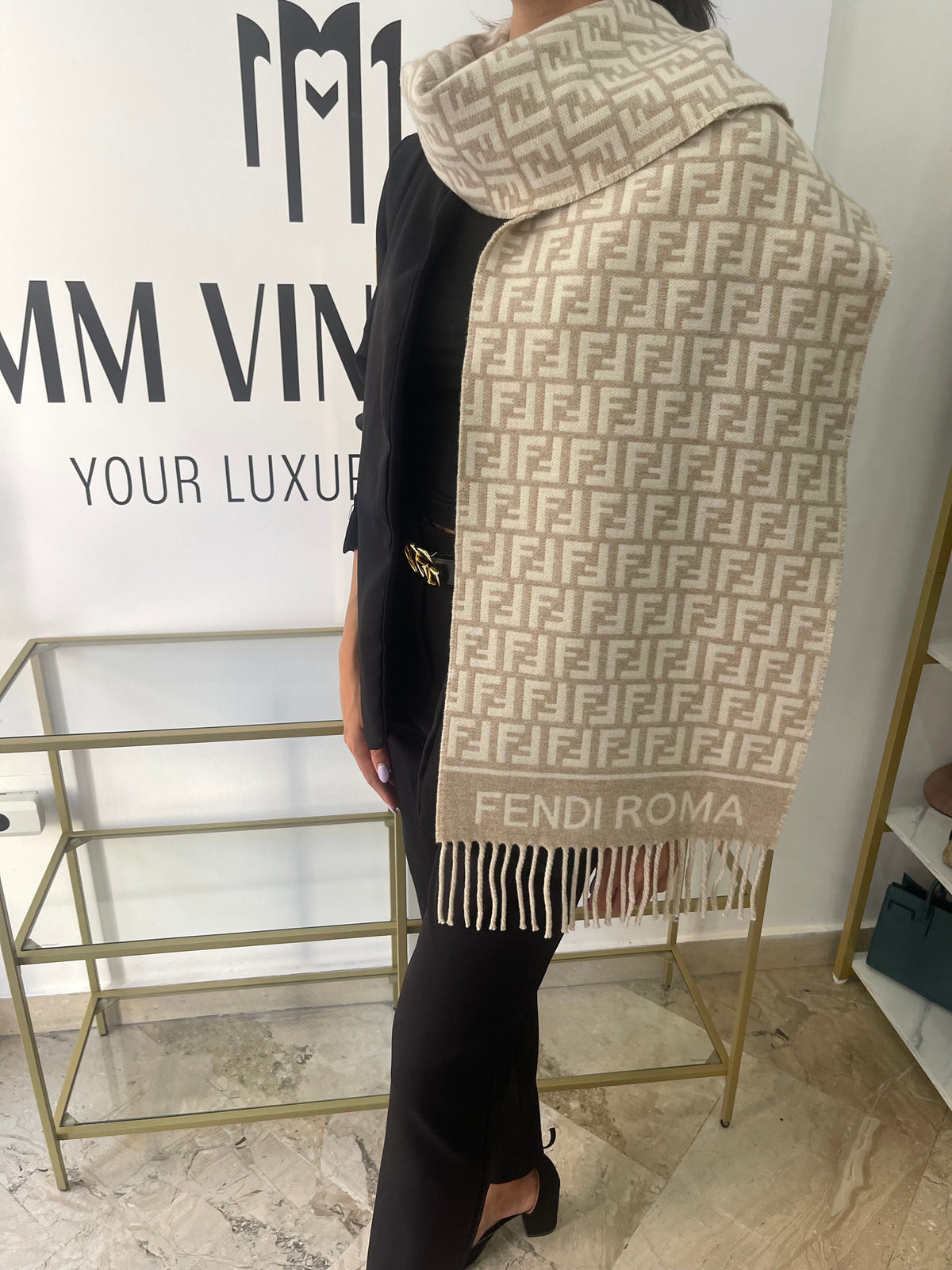 Sciarpa FF Jacquard Fendi