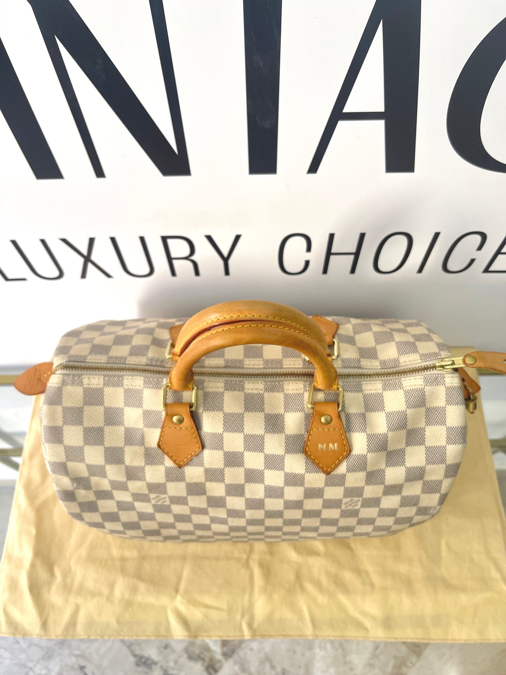 Borsa Speedy 35 Damier Azur Louis Vuitton