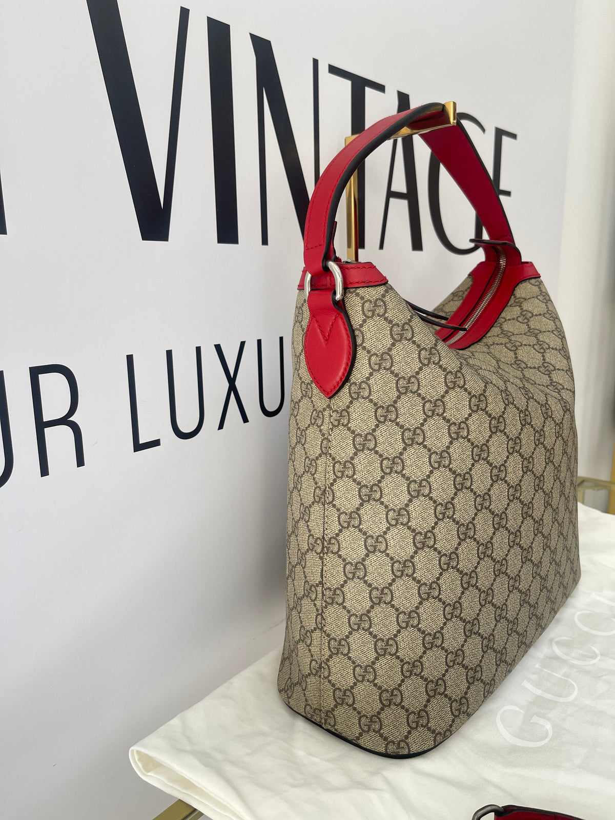 Borsa Hobo Linea A GG Supreme Gucci