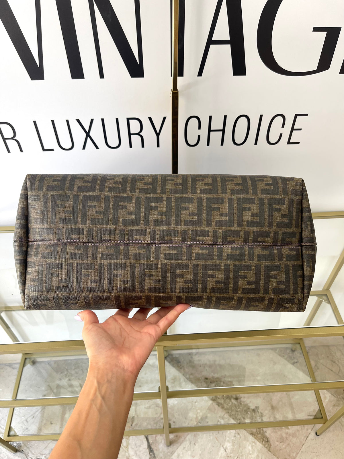 Borsa Shopping Roll FF Zucca Fendi