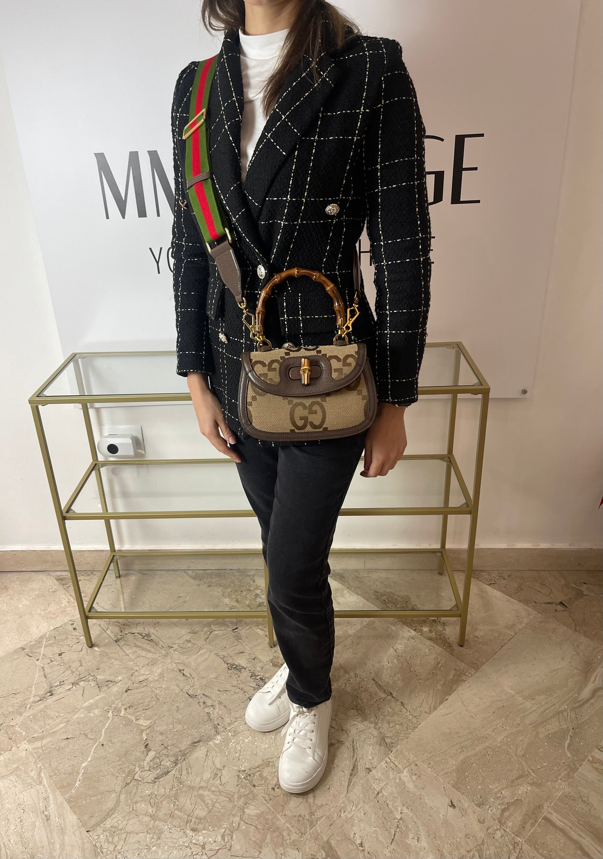 Borsa Bamboo 1947 Jumbo GG Gucci