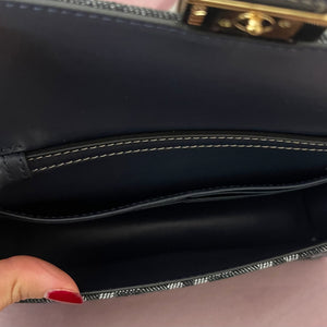 Wallet On Chain Baguette in denim Fendi