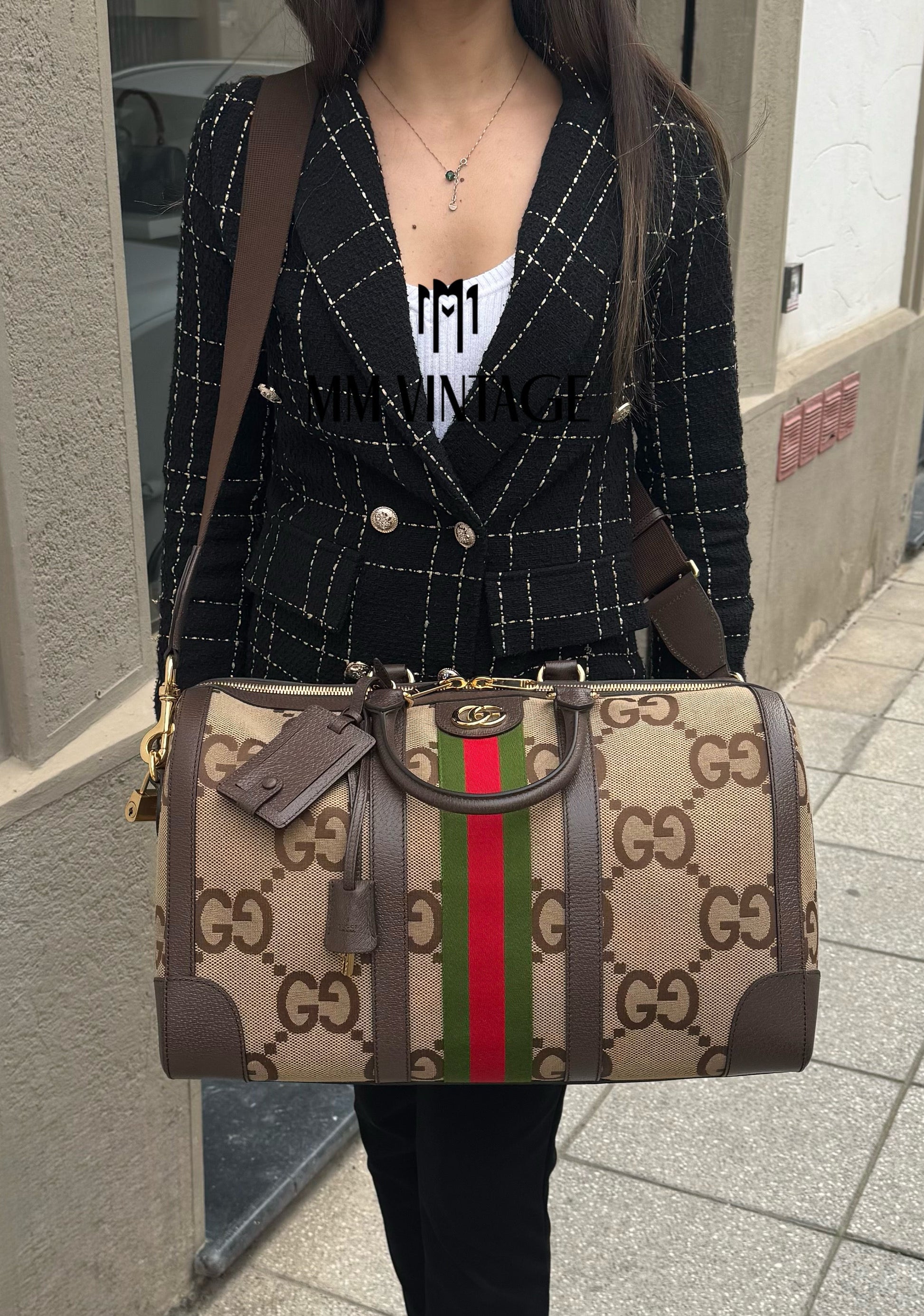 Borsone Savoy GG Jumbo Gucci