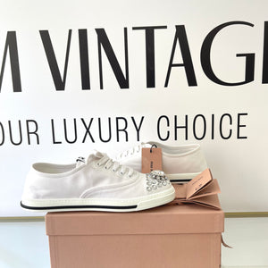 Sneakers con cristalli Miu Miu