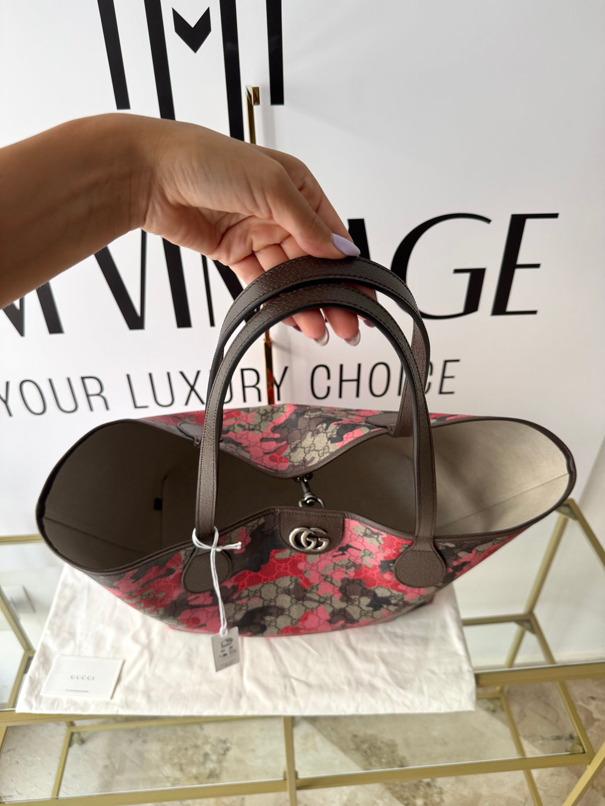 Borsa Shopping Camouflage GG Supreme Gucci
