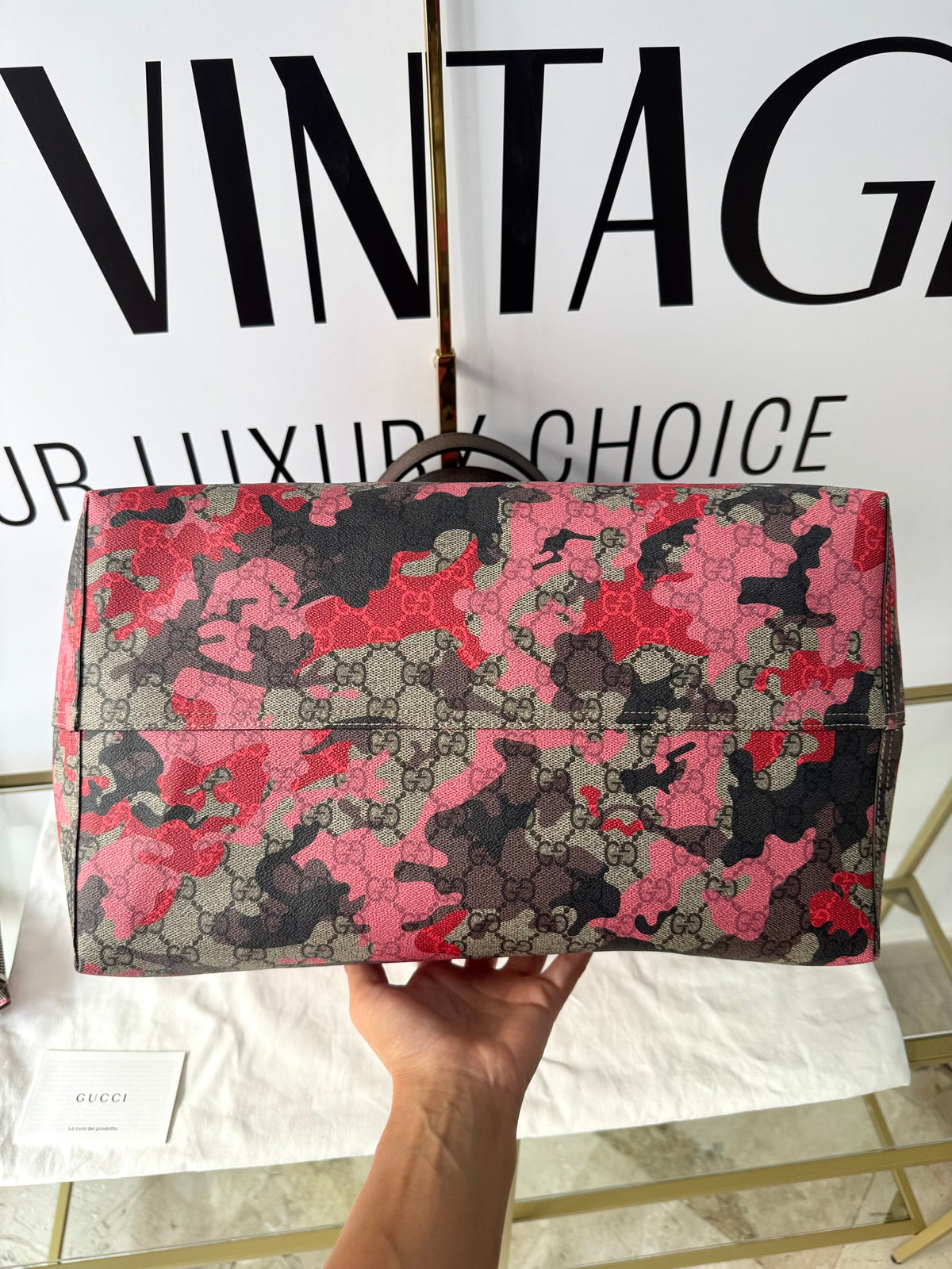 Borsa Shopping Camouflage GG Supreme Gucci