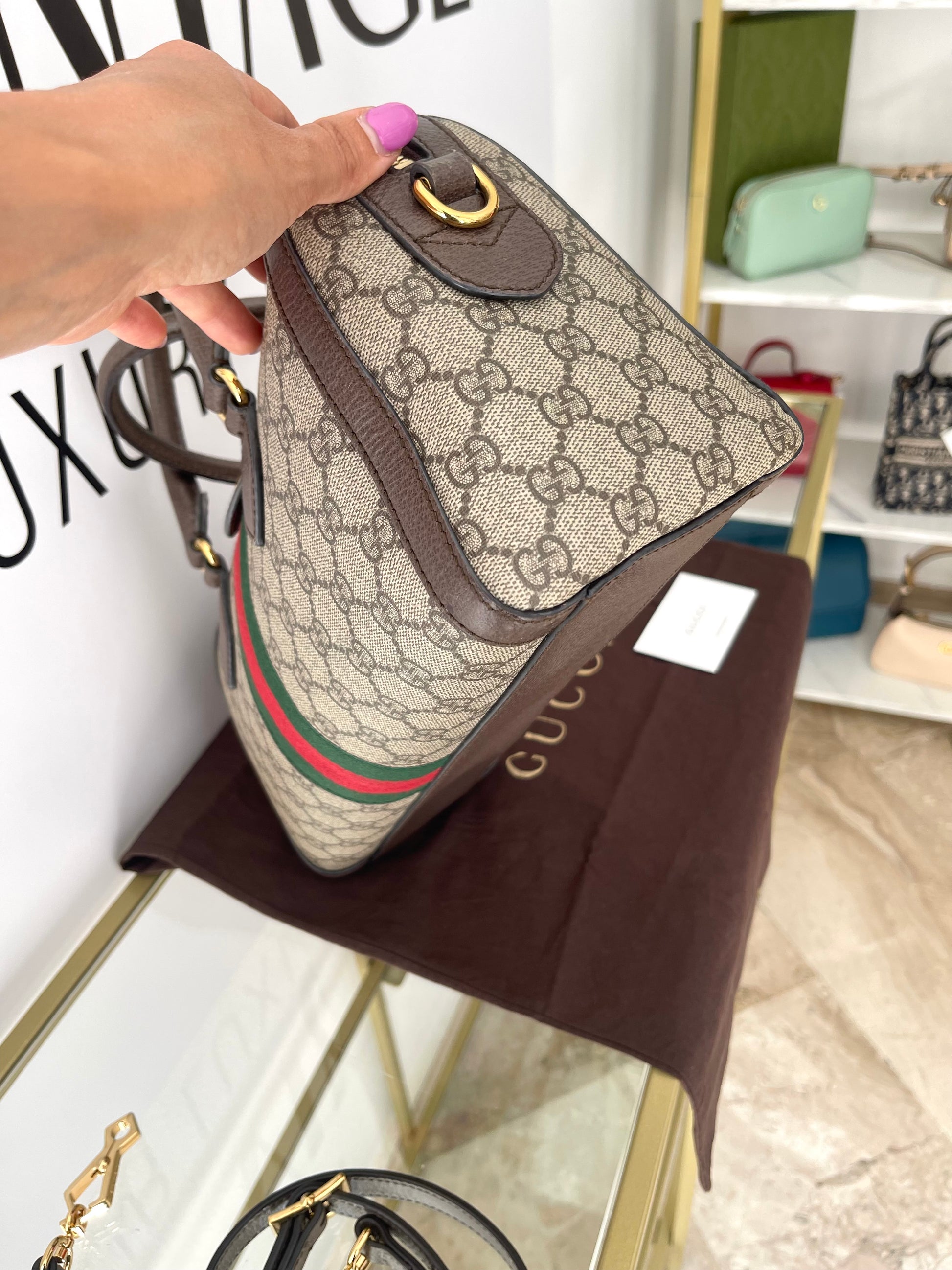 Borsa Bauletto Ophidia GG Supreme Gucci