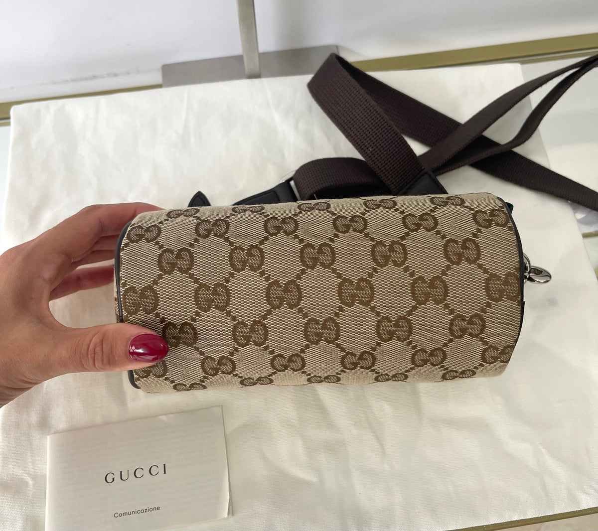 Borsa tracolla Cilindrica Mini GG Gucci