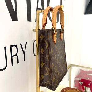 Borsa Petit Sac Plat Monogram Louis Vuitton