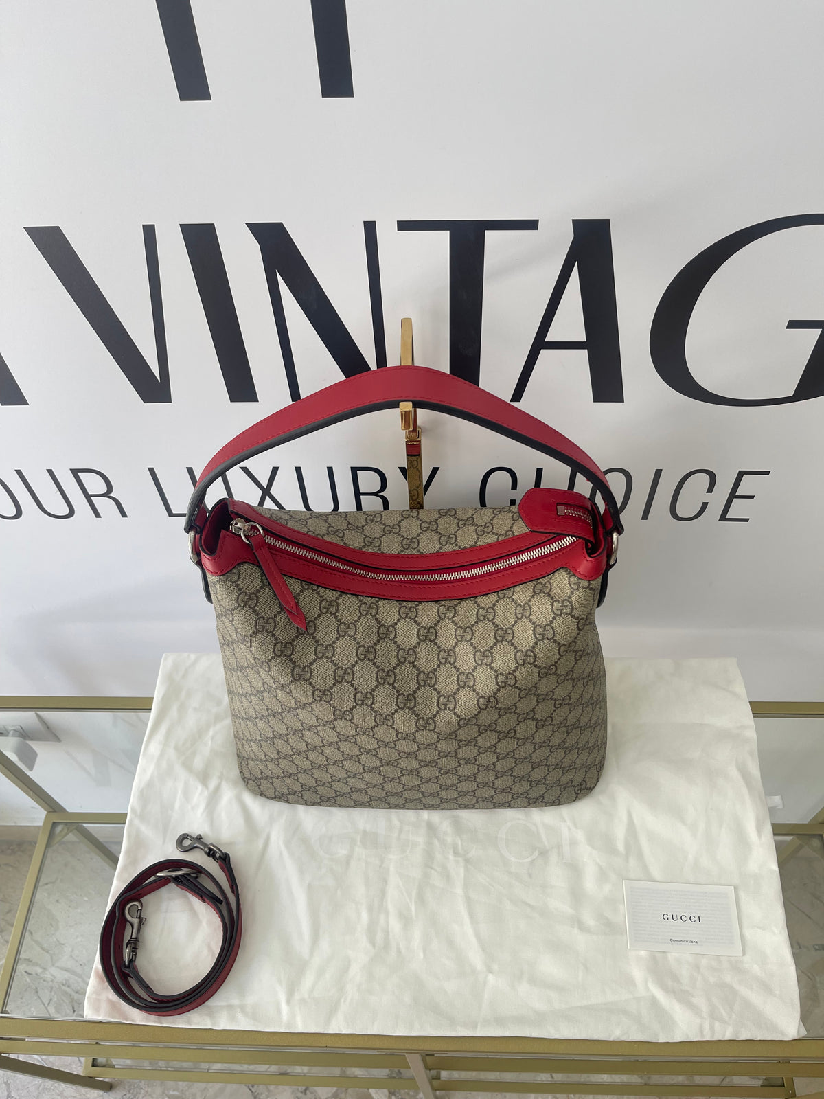 Borsa Hobo Linea A GG Supreme Gucci