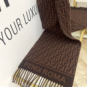 Sciarpa con motivo FF jacquard Fendi