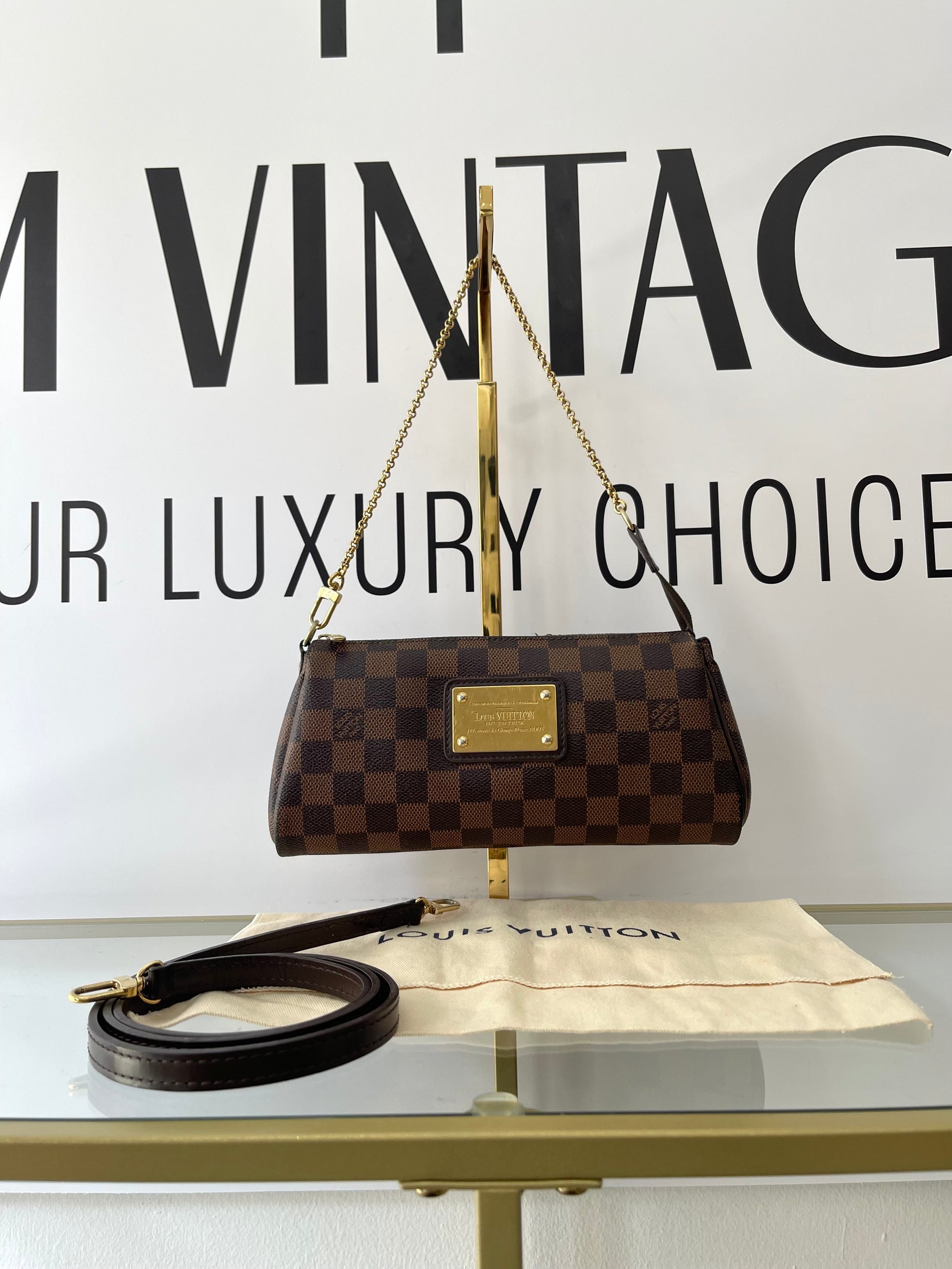 Borsa Eva Damier Ebène Louis Vuitton