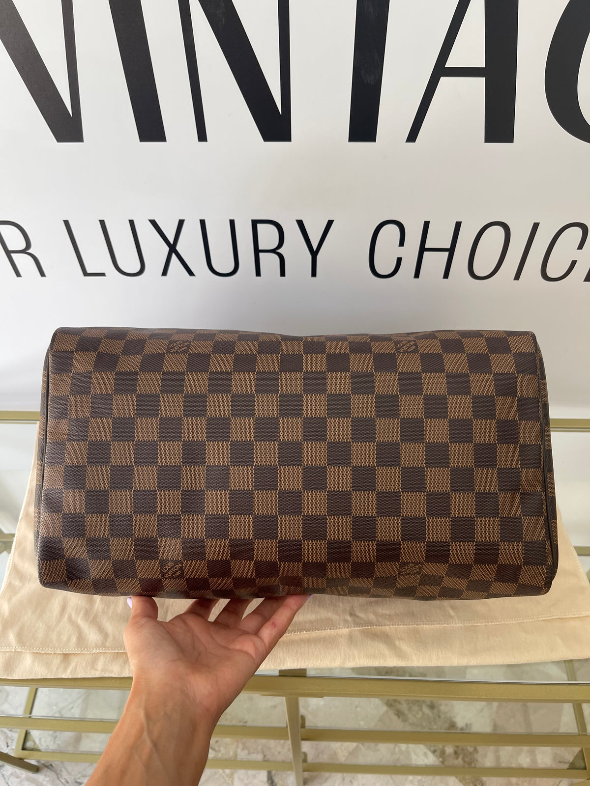 Borsa Speedy 35 Damier Ébène Louis Vuitton