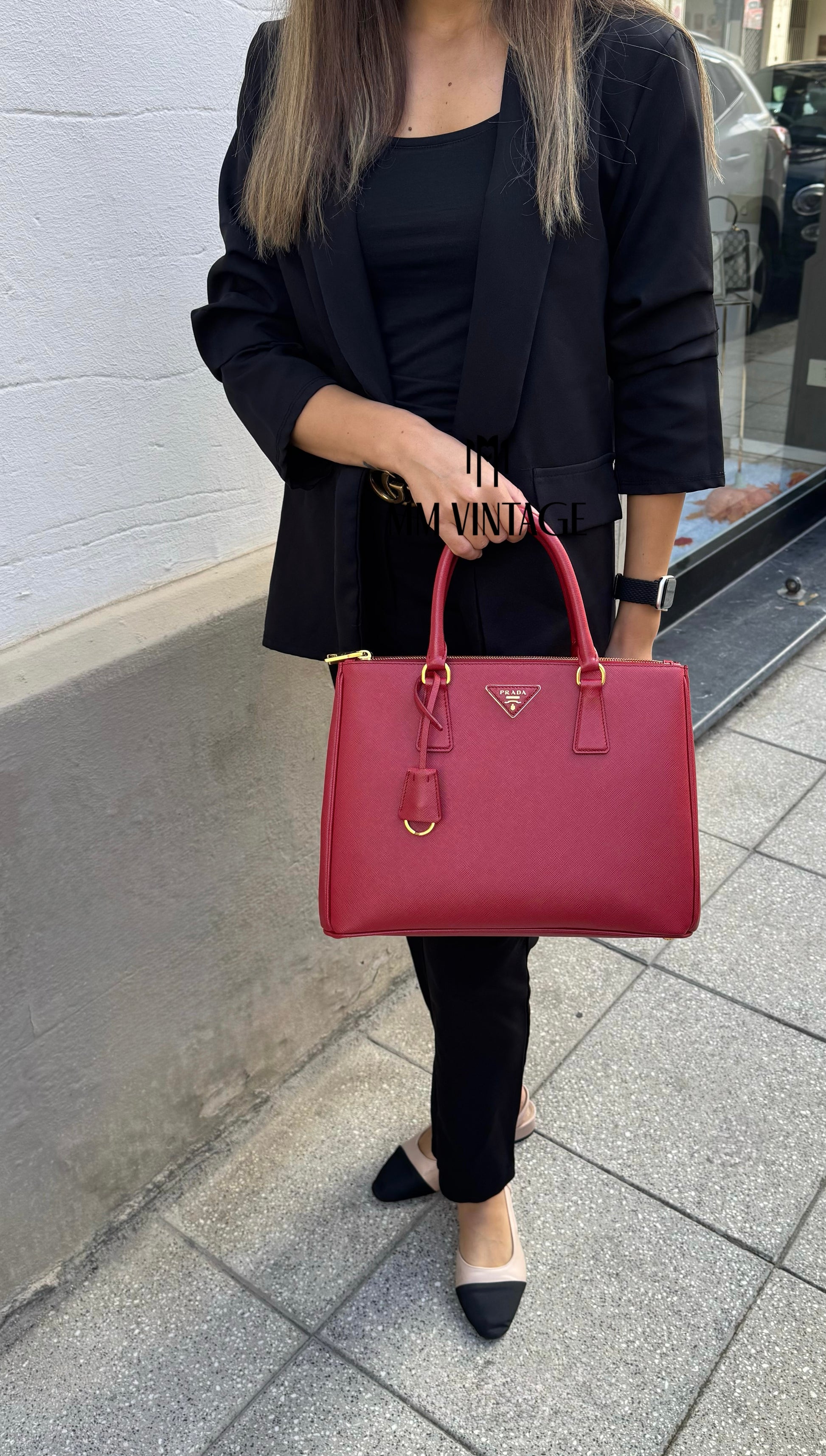 Borsa Galleria Large in Saffiano Prada