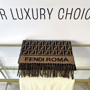 Sciarpa nero/tabacco Fendi