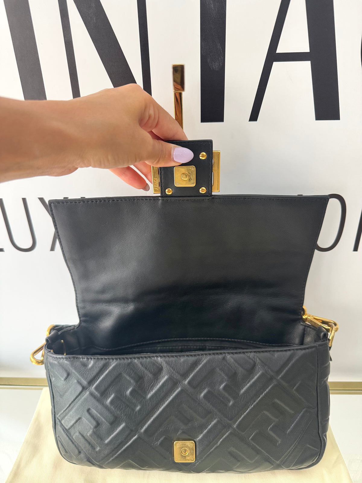 Borsa Baguette FF Fendi