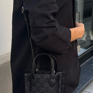Borsa Mini Tote Ophidia GG in denim Gucci
